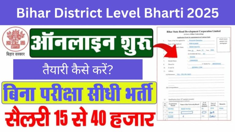 Bihar District Level Bharti 2025